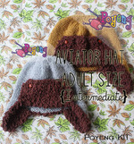 KIT Reguler: Alda Aviator Hat Size Dewasa Knitting Kit